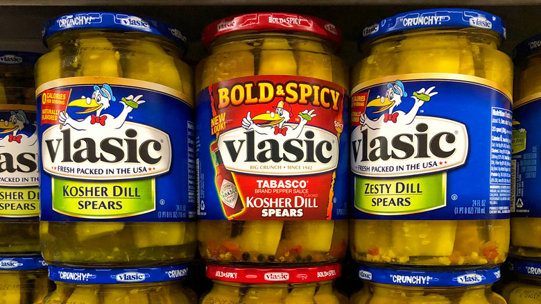 jars of Vlasic pickles