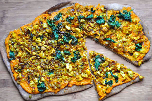 Sweet Potato Tofu Pizza