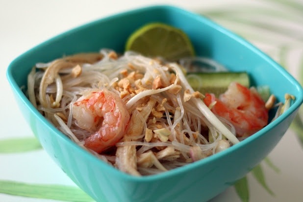 Thai Noodle Salad with Turkey and Shrimp