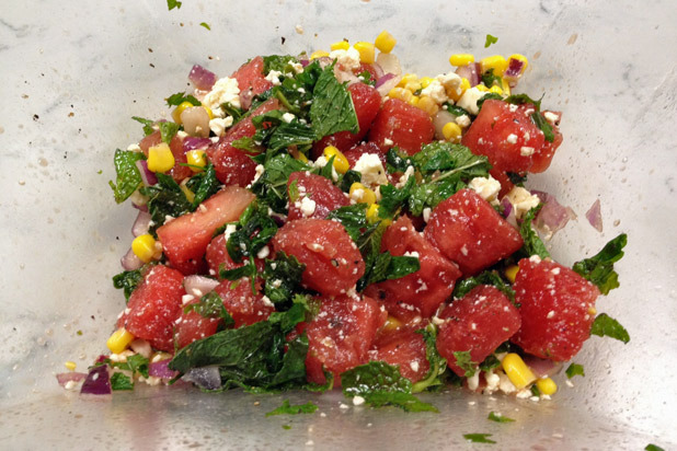 Watermelon Salad with Mint and Queso Fresco