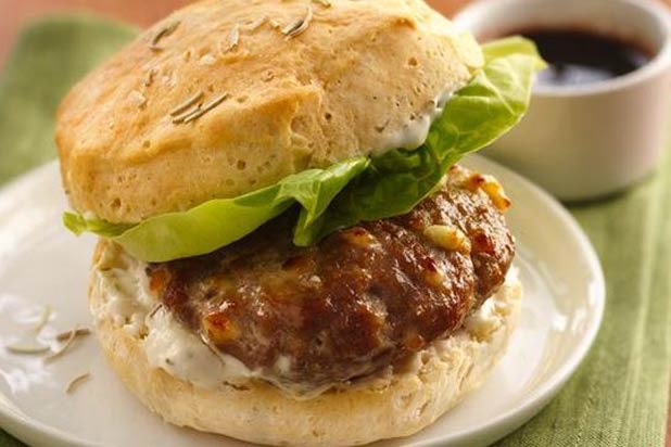 35. Turkey Burger with Pomegranate Molasses