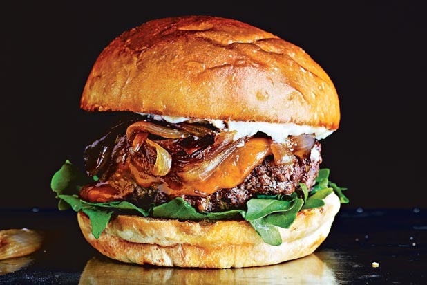 7. Cheddar Cheeseburger with Caramelized Shallots