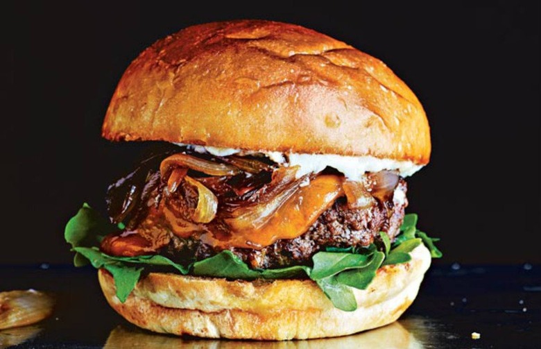 Cheddar Cheeseburger with Caramelized Onions