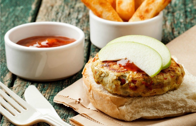 Turkey Burger with Grated Zucchini and Carrot