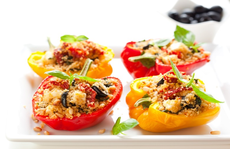 Farro and Feta Stuffed Peppers