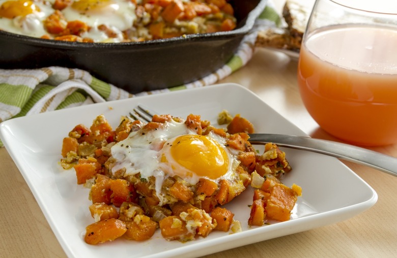 One-Pan Sweet Potato and Egg Hash