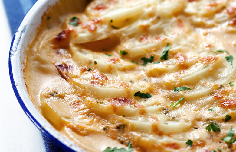 Grilled Triple-Cheese Scalloped Potatoes by Great Flavors