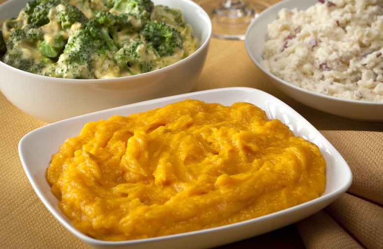 Browned Butter Smashed Potatoes With Butternut Squash