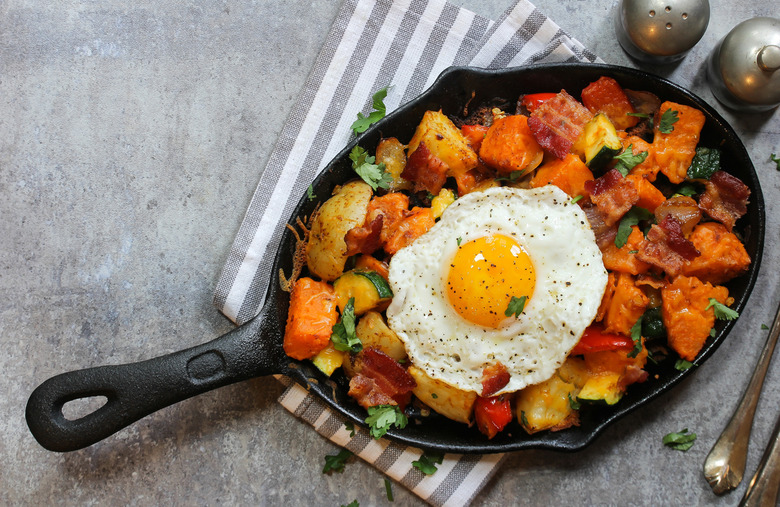 Baked Eggs and Sweet Potato Hash