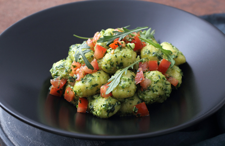 Potato Gnocchi With Chanterelles, Arugula, and Tomato