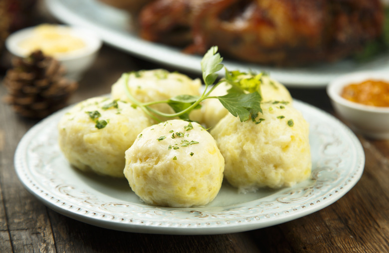 Potato Dumplings Stuffed With Curd Cheese and Chives