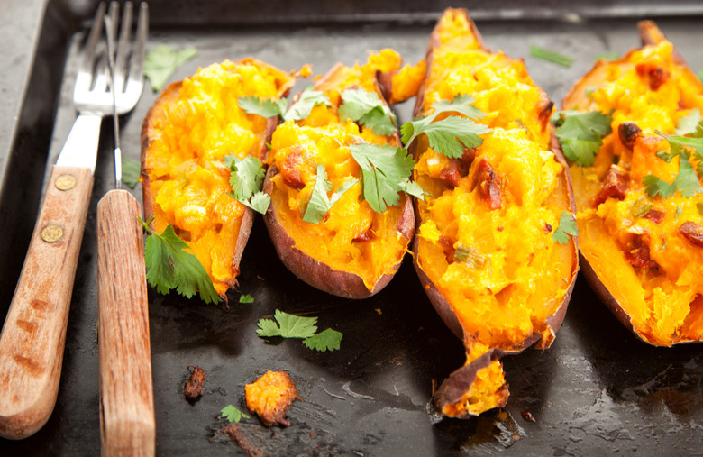 Cheesy Loaded Potato Skins With Chorizo