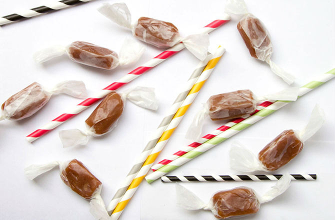 Chewy Salted Vanilla Caramels