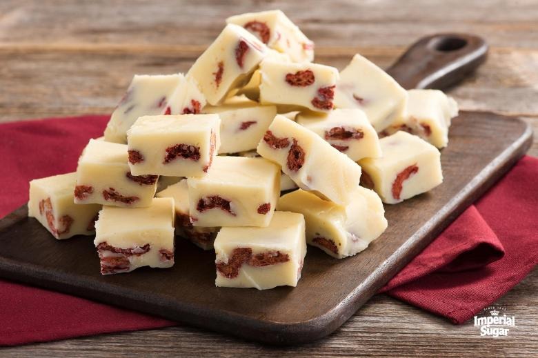 Strawberry White Chocolate Fudge