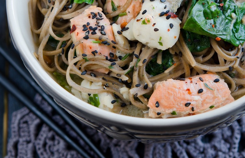 Spice-Crusted Salmon & Soba Noodle Salad