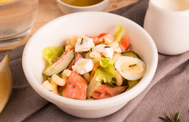 Farfalle Pasta Salad With Smoked Salmon and Yogurt