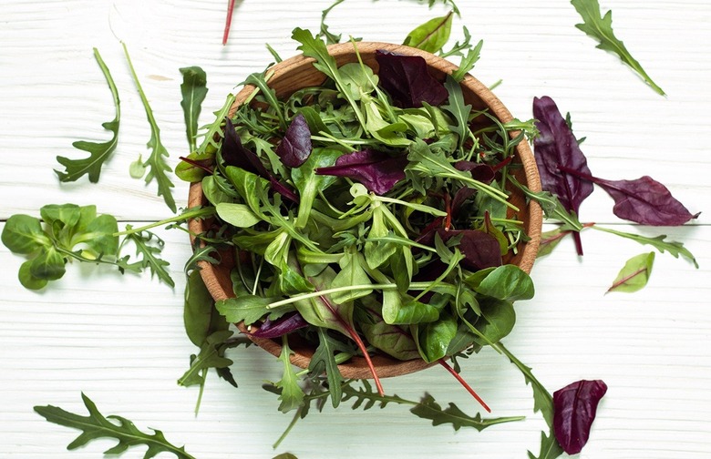 Mixed Green Mesclun Salad With Blackeye Pea Vinaigrette