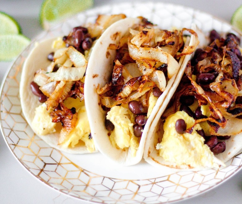 Caramelized Onion Breakfast Tacos