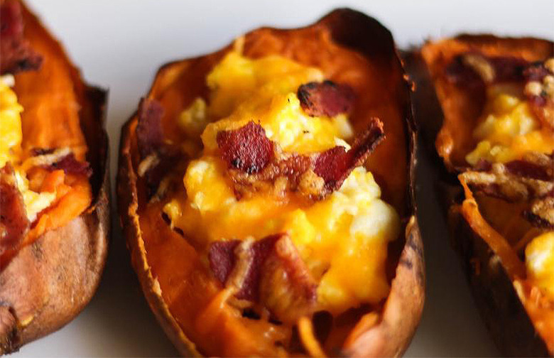 Egg-Stuffed Sweet Potatoes