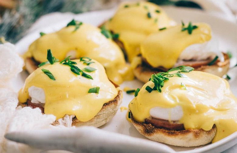 Eggs Benedict With Turmeric Brown Butter Hollandaise