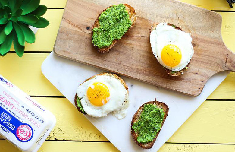 Pea Pesto Open-Faced Sandwiches