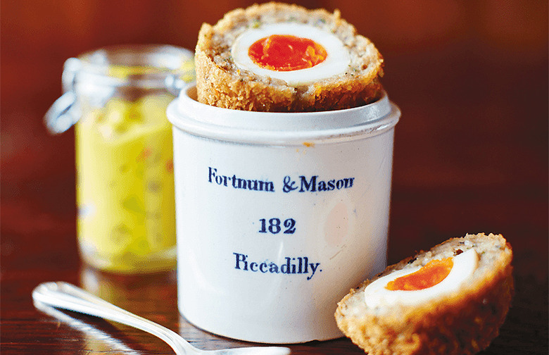 Scotch Eggs With Mango Chutney Mayo and Piccalilli