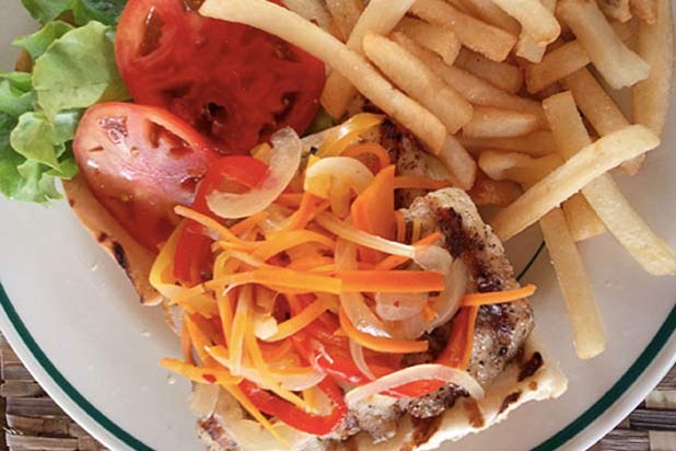 Round Hill's Escoveitched Snapper Sandwich (Jamaica)