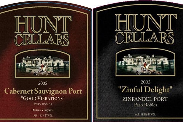 November 24: 2003 Hunt Cellars 2003 "Tawny" Zinfandel Port "Zinful Delight" and 2005 Hunt Cellars Cabernet Port "Good Vibrations"; Pasa Robles, California; $50 and $80 