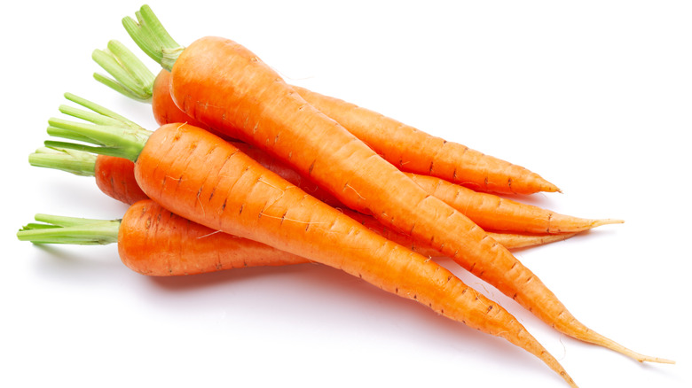 Carrots on white background