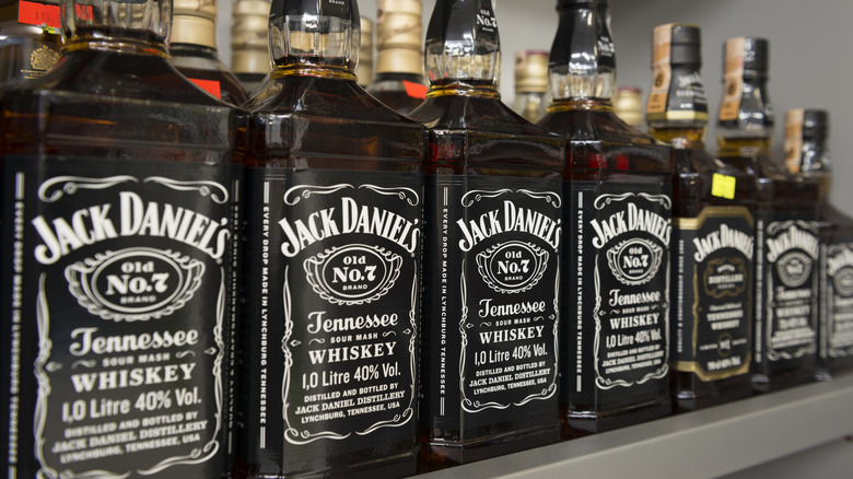 Jack Daniel's bottles on shelf