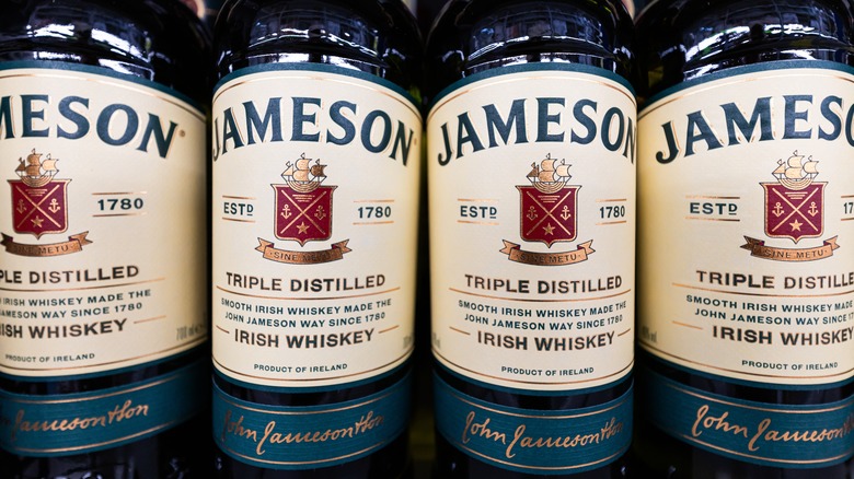 Jameson whiskey bottles