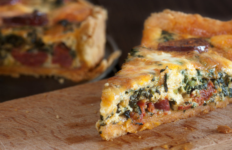 Sausage and Spinach Quiche