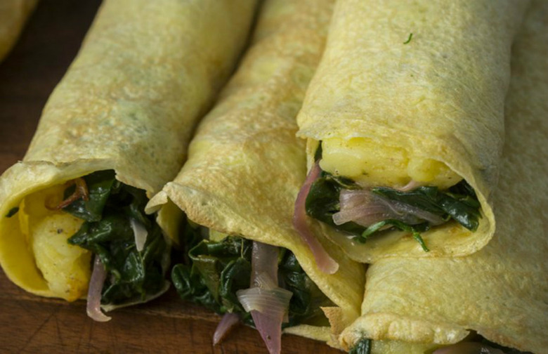 Spinach Egg Crepes