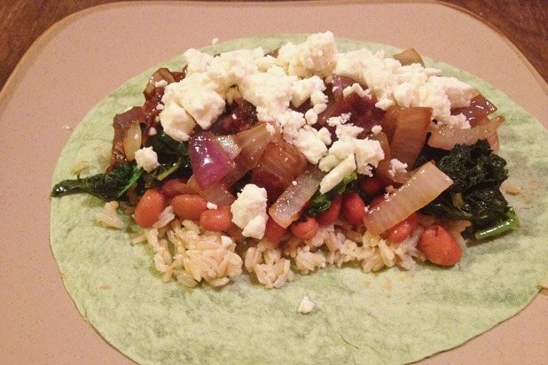 Kale and Feta Burrito