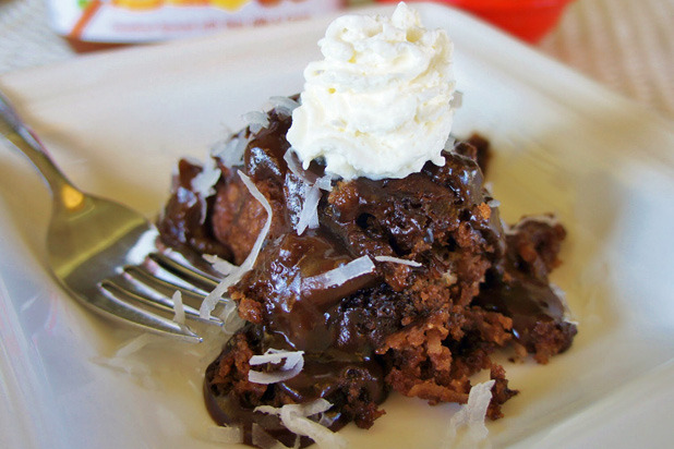 Slow Cooker Coconut-Nutella Pudding Cake