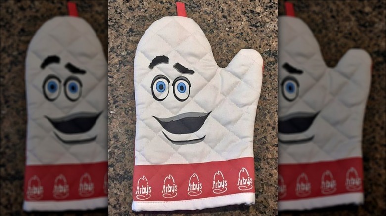 Arby's Oven Mitt mitt on countertop