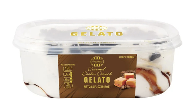 Aldi caramel cookie crunch gelato