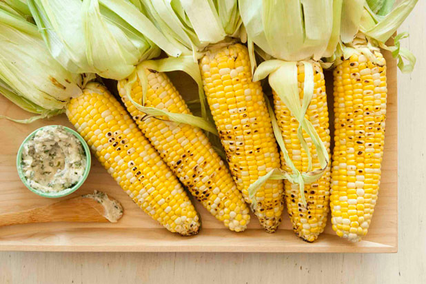 Corn on the Cob with Feta and Herbs Recipe