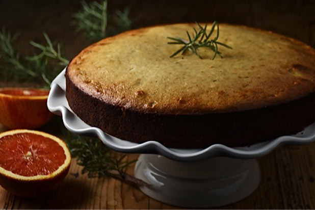 Rosemary Almond Cake with Olive Oil and Orange Zest