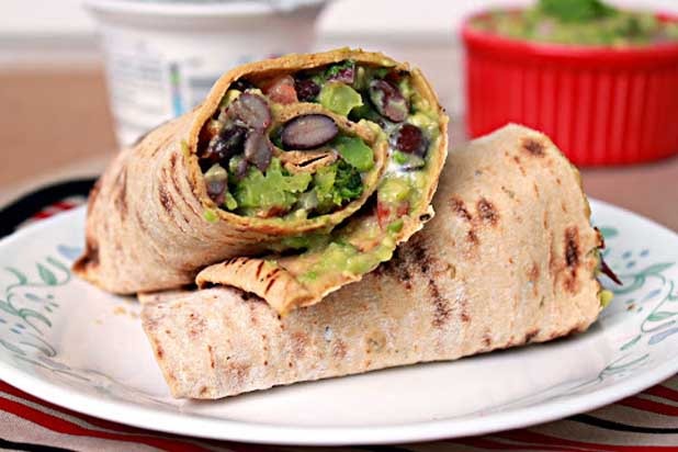 Black Bean and Guacamole Wrap