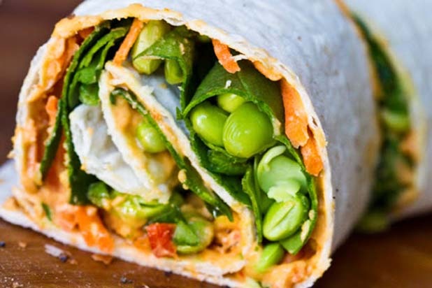 Vegan Hummus Spiral Wrap