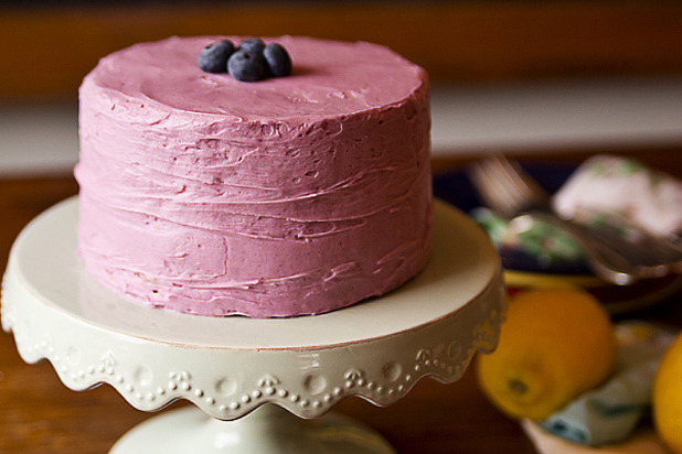 Blueberry and Lemon Hot Milk Layer Cake