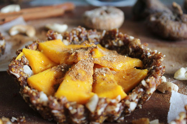 Coconut Mango Tarts with Figs, Walnuts, Cinnamon, and Ginger