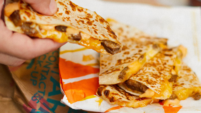 Taco Bell beyond meat quesadilla