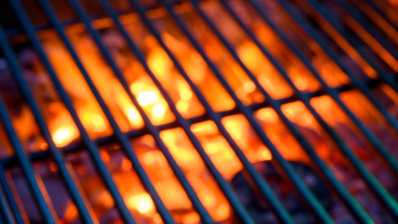 Fire inside of grill