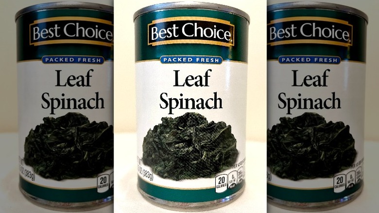 Best Choice canned leaf spinach