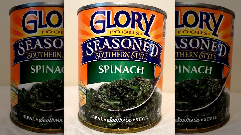 Glory Seasoned canned spinach