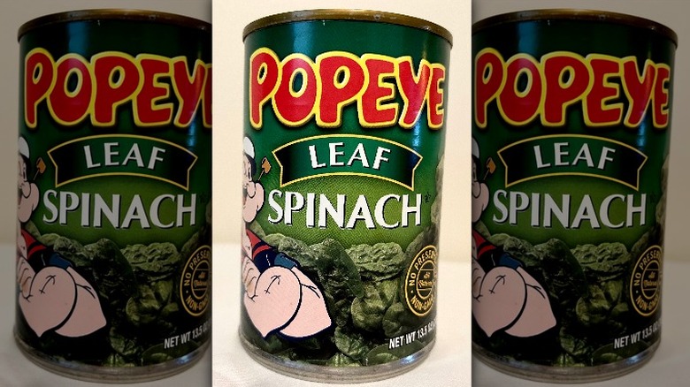 Popeye canned leaf spinach