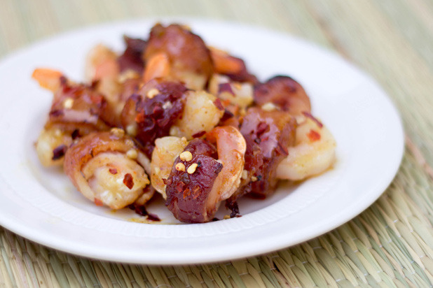 Dishin' with Rebelle — Shrimp Wrapped in Spicy Honey Mustard Bacon