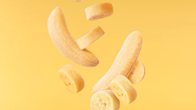sliced and whole banana 
